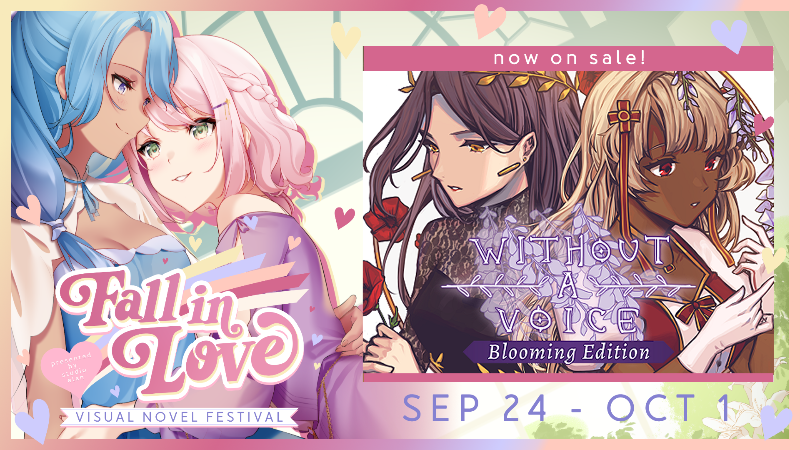 Without a Voice Blooming Edition Now Available at Fall in Love Visual Novel Festival
