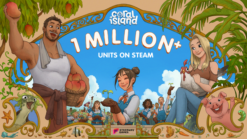 Coral Island Celebrates Crossplay Launch and Milestone of Over 1 Million Units Sold