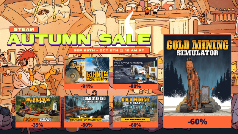Gold Mining Simulator Autumn Sale: Grab DLCs at Discounted Prices