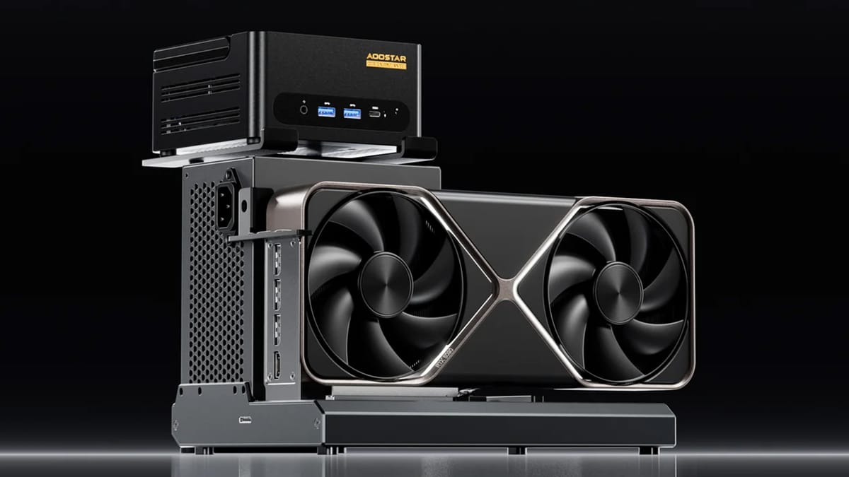 Aoostar's New Thunderbolt 5 eGPU Dock with Mini-PC Mount and Aftermarket PSU Support